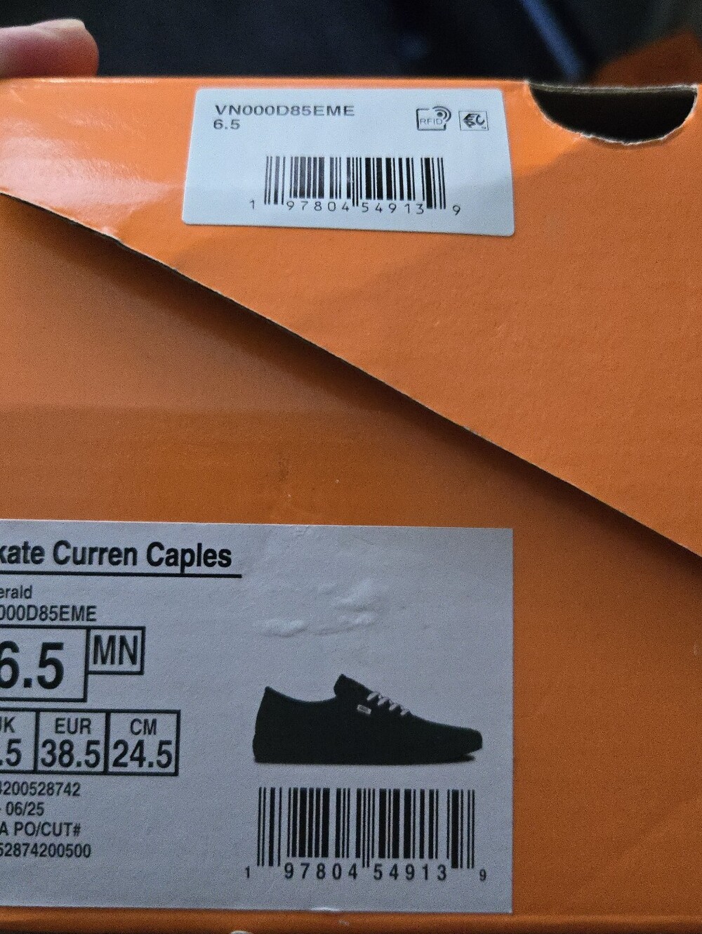 Vans X Atiba Professional Skate Curren Caples Women 8 Emerald Green Suede 062026 - Picture 10 of 10